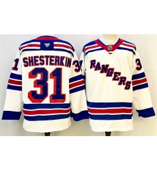 Men New York Rangers 31 Igor Shesterkin White 2024 25 Away Stitched Hockey Jersey Men New York Rangers 31 Igor Shesterkin White 2024 25 Away Stitched Hockey Jersey