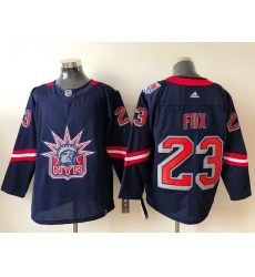 Men New York Rangers Adam Fox 23 Adidas 2020 21 Reverse Retro Alternate NHL Jersey