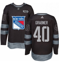 Mens Adidas New York Rangers 40 Michael Grabner Premier Black 1917 2017 100th Anniversary NHL Jersey 
