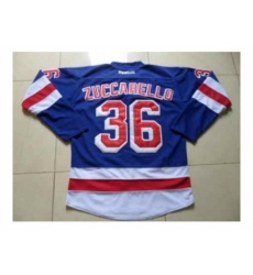 NHL Jerseys New York Rangers #36 Zuccarello blue[2014 new stadium]