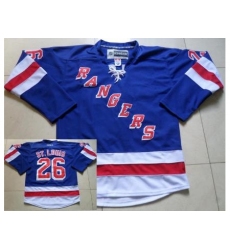 New York Rangers 26 Martin St. Louis Blue Hockey NHL Jerseys