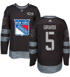 Rangers #5 Dan Girardi Black 1917 2017 100th Anniversary Stitched NHL Jersey