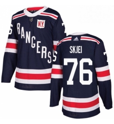 Youth Adidas New York Rangers 76 Brady Skjei Authentic Navy Blue 2018 Winter Classic NHL Jersey 