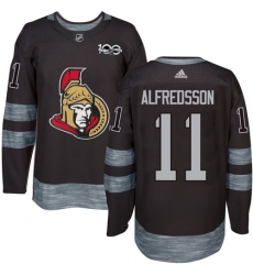 Adidas Senators #11 Daniel Alfredsson Black 1917 2017 100th Anniversary Stitched NHL Jersey