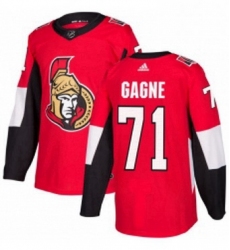 Mens Adidas Ottawa Senators 71 Gabriel Gagne Premier Red Home NHL Jersey 