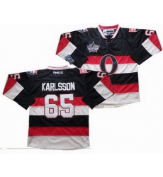 Ottawa Senators #65 Erik Karlsson black jerseys