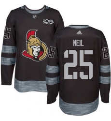 Senators #25 Chris Neil Black 1917 2017 100th Anniversary Stitched NHL Jersey