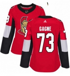 Womens Adidas Ottawa Senators 73 Gabriel Gagne Premier Red Home NHL Jersey 