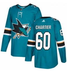 Youth Adidas San Jose Sharks 60 Rourke Chartier Premier Teal Green Home NHL Jersey 