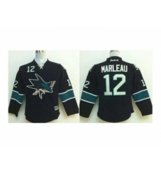 Youth NHL Jerseys San Jose Sharks #12 Marleau black[2014 new stadium]