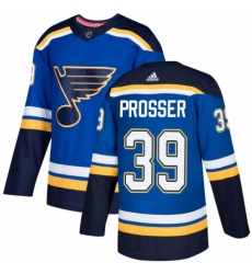 Mens Adidas St Louis Blues 39 Nate Prosser Premier Royal Blue Home NHL Jersey 