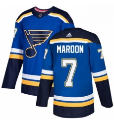 Mens Adidas St Louis Blues 7 Patrick Maroon Authentic Royal Blue Home NHL Jersey 