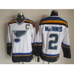 NHL St.Louis Blues #2 MacINNIS white jerseys