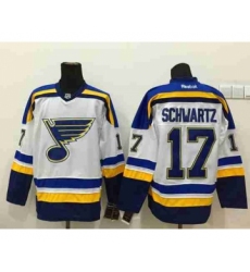 nhl jerseys st. louis blues #17 schwartz white