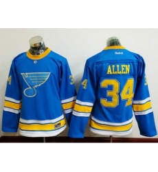 Blues #34 Jake Allen Light Blue 2017 Winter Classic Womens Stitched NHL Jersey