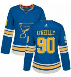 Womens Adidas St Louis Blues 90 Ryan OReilly Premier Navy Blue Alternate NHL Jerse