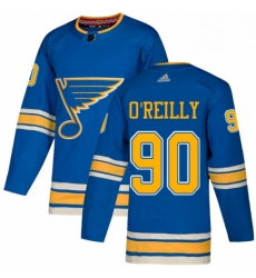 Youth Adidas St Louis Blues 90 Ryan OReilly Authentic Navy Blue Alternate NHL Jerse