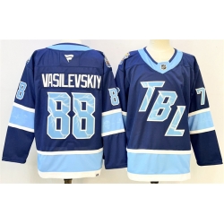 Men Tampa Bay Lightning 88 Andrei Vasilevskiy Blue 2026 Stadium Series Stitched Jersey