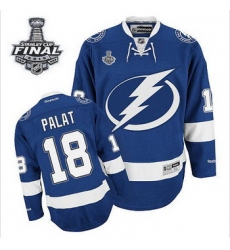 Tampa Bay Lightning #18 Ondrej Palat Blue 2015 Stanley Cup Stitched NHL Jersey