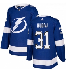 Youth Adidas Tampa Bay Lightning 31 Peter Budaj Authentic Royal Blue Home NHL Jersey 