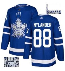 Maple Leafs 88 William Nylander Blue Home Authentic Fashion Gold Stitched Hockey Jersey