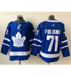 Men Toronto Maple Leafs Nick Foligno 71 Blue Alternate NHL Jersey