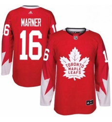 Mens Adidas Toronto Maple Leafs 16 Mitchell Marner Authentic Red Alternate NHL Jersey 