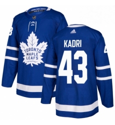 Mens Adidas Toronto Maple Leafs 43 Nazem Kadri Authentic Royal Blue Home NHL Jersey 