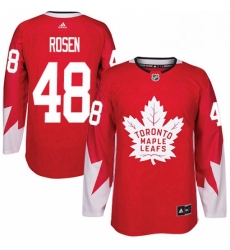 Mens Adidas Toronto Maple Leafs 48 Calle Rosen Authentic Red Alternate NHL Jersey 