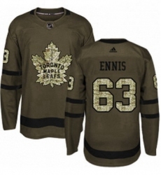 Mens Adidas Toronto Maple Leafs 63 Tyler Ennis Authentic Green Salute to Service NHL Jersey 