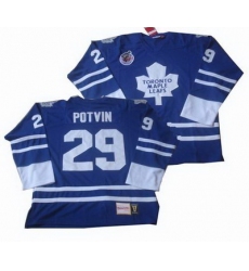 Toronto Maple Leafs #29 Felix Potvin Throwback Blue Jersey