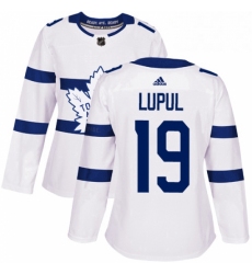 Womens Adidas Toronto Maple Leafs 19 Joffrey Lupul Authentic White 2018 Stadium Series NHL Jersey 