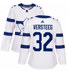 Womens Adidas Toronto Maple Leafs 32 Kris Versteeg Authentic White 2018 Stadium Series NHL Jersey 