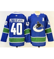 Men Vancouver Canucks 40 Elias Pettersson Royal 2024 25 With A Patch Home Stitched Hockey Jersey Men Vancouver Canucks 40 Elias Pettersson Royal 2024 25 With A Patch Home Stitched Hockey Jersey
