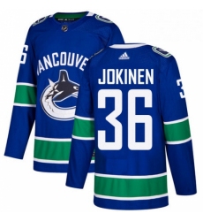 Youth Adidas Vancouver Canucks 36 Jussi Jokinen Premier Blue Home NHL Jersey 
