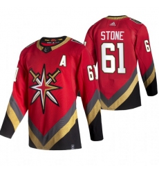 Men Vegas Golden Knights 61 Mark Stone Red Adidas 2020 21 Reverse Retro Alternate NHL Jersey