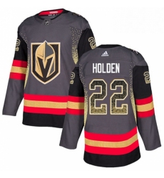Mens Adidas Vegas Golden Knights 22 Nick Holden Authentic Black Drift Fashion NHL Jersey 