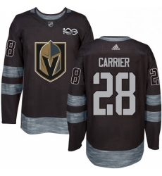 Mens Adidas Vegas Golden Knights 28 William Carrier Authentic Black 1917 2017 100th Anniversary NHL Jersey 