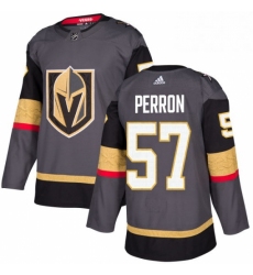 Mens Adidas Vegas Golden Knights 57 David Perron Premier Gray Home NHL Jersey 