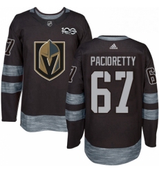 Mens Adidas Vegas Golden Knights 67 Max Pacioretty Authentic Black 1917 2017 100th Anniversary NHL Jersey 