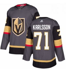 Mens Adidas Vegas Golden Knights 71 William Karlsson Authentic Gray Home NHL Jersey 
