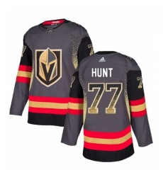 Mens Adidas Vegas Golden Knights 77 Brad Hunt Authentic Black Drift Fashion NHL Jersey 