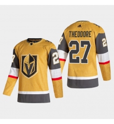 Vegas Golden Knights 27 Shea Theodore Men Adidas 2020 21 Authentic Player Alternate Stitched NHL Jersey Gold