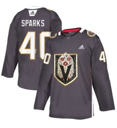 Vegas Golden Knights 40 Garret Sparks Gray Dia De Los Muertos Adidas Jersey