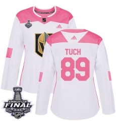 womens alex tuch vegas golden knights jersey white pink adidas 89 nhl 2018 stanley cup final authentic fashion