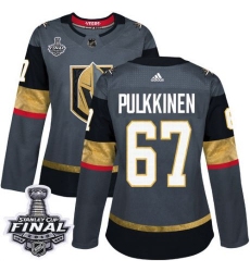 womens teemu pulkkinen vegas golden knights jersey gray adidas 67 nhl home 2018 stanley cup final authentic