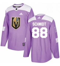 Youth Adidas Vegas Golden Knights 88 Nate Schmidt Authentic Purple Fights Cancer Practice NHL Jersey 