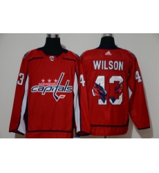 Men Washington Capitals 43 Tom Wilson Red Adidas Fashion Jersey