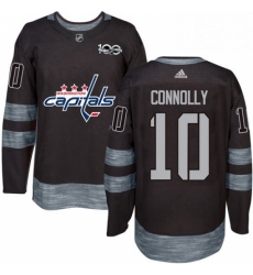 Mens Adidas Washington Capitals 10 Brett Connolly Premier Black 1917 2017 100th Anniversary NHL Jersey 