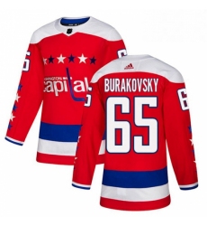 Mens Adidas Washington Capitals 65 Andre Burakovsky Authentic Red Alternate NHL Jersey 